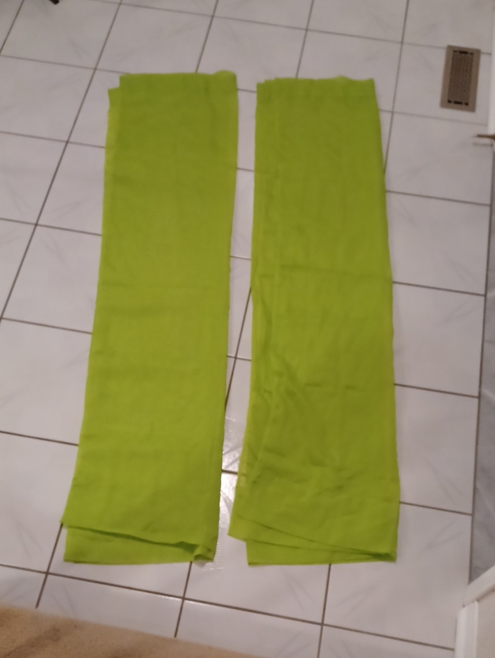 4/$30 Sheer Lime Green Curtains - Set Of 2 Pieces